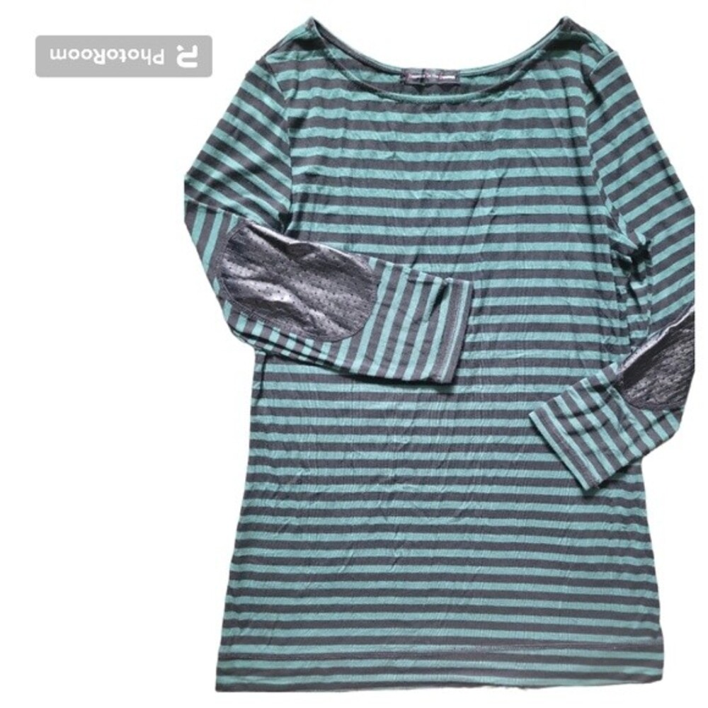 Happening in the Present Green&Black Stripe Top